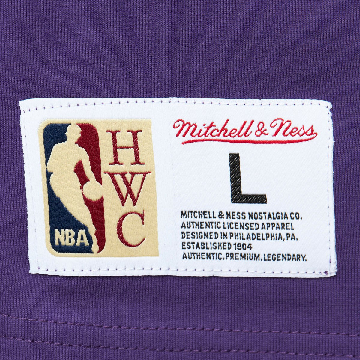 Utah Jazz Hardwood Classics Team OG 2.0 Premium Vintage Logo T-Shirt Purple | Mitchell & Ness outlet