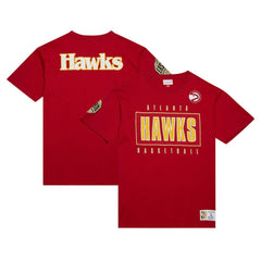 Atlanta Hawks Hardwood Classics Team OG 2.0 Premium Vintage Logo T-Shirt Red | Mitchell & Ness outlet