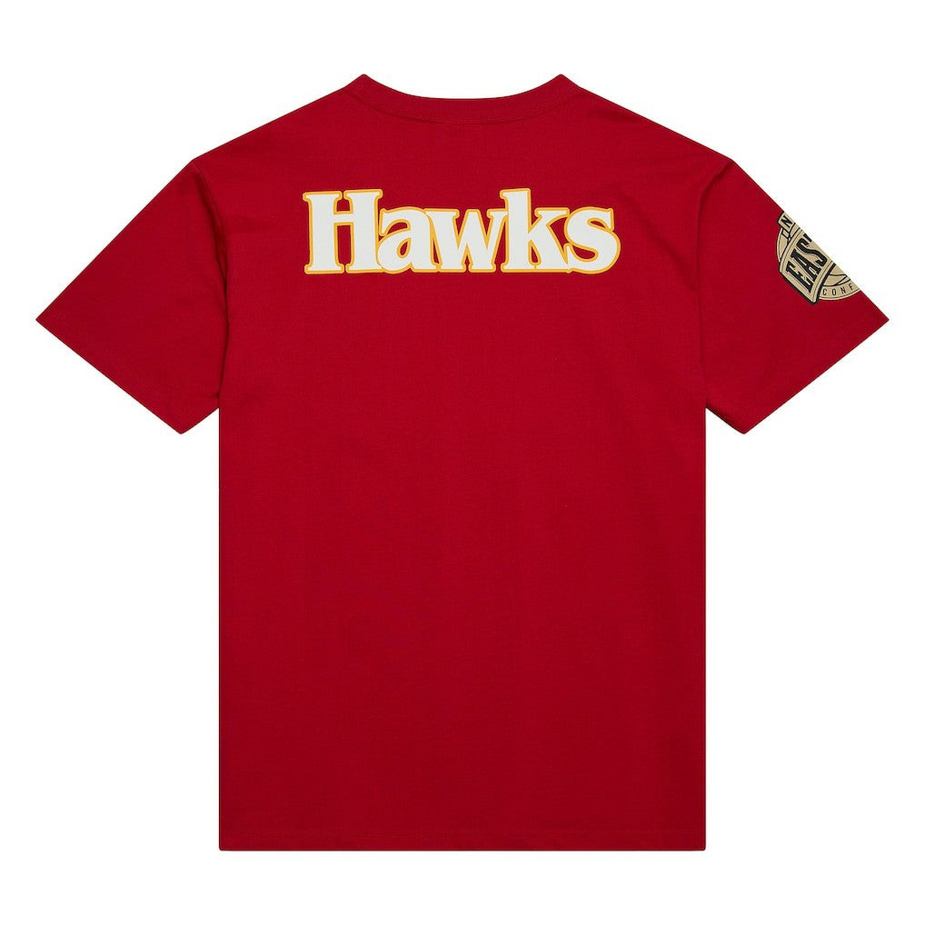 Atlanta Hawks Hardwood Classics Team OG 2.0 Premium Vintage Logo T-Shirt Red | Mitchell & Ness outlet