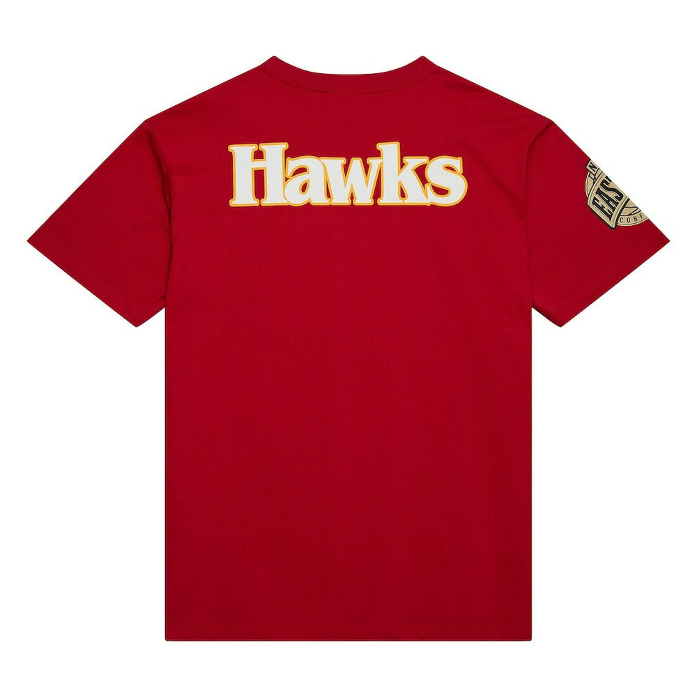 Atlanta Hawks Hardwood Classics Team OG 2.0 Premium Vintage Logo T-Shirt Red | Mitchell & Ness outlet