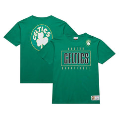 Boston Celtics Hardwood Classics Team OG 2.0 Premium Vintage Logo T-Shirt Kelly Green | Mitchell & Ness