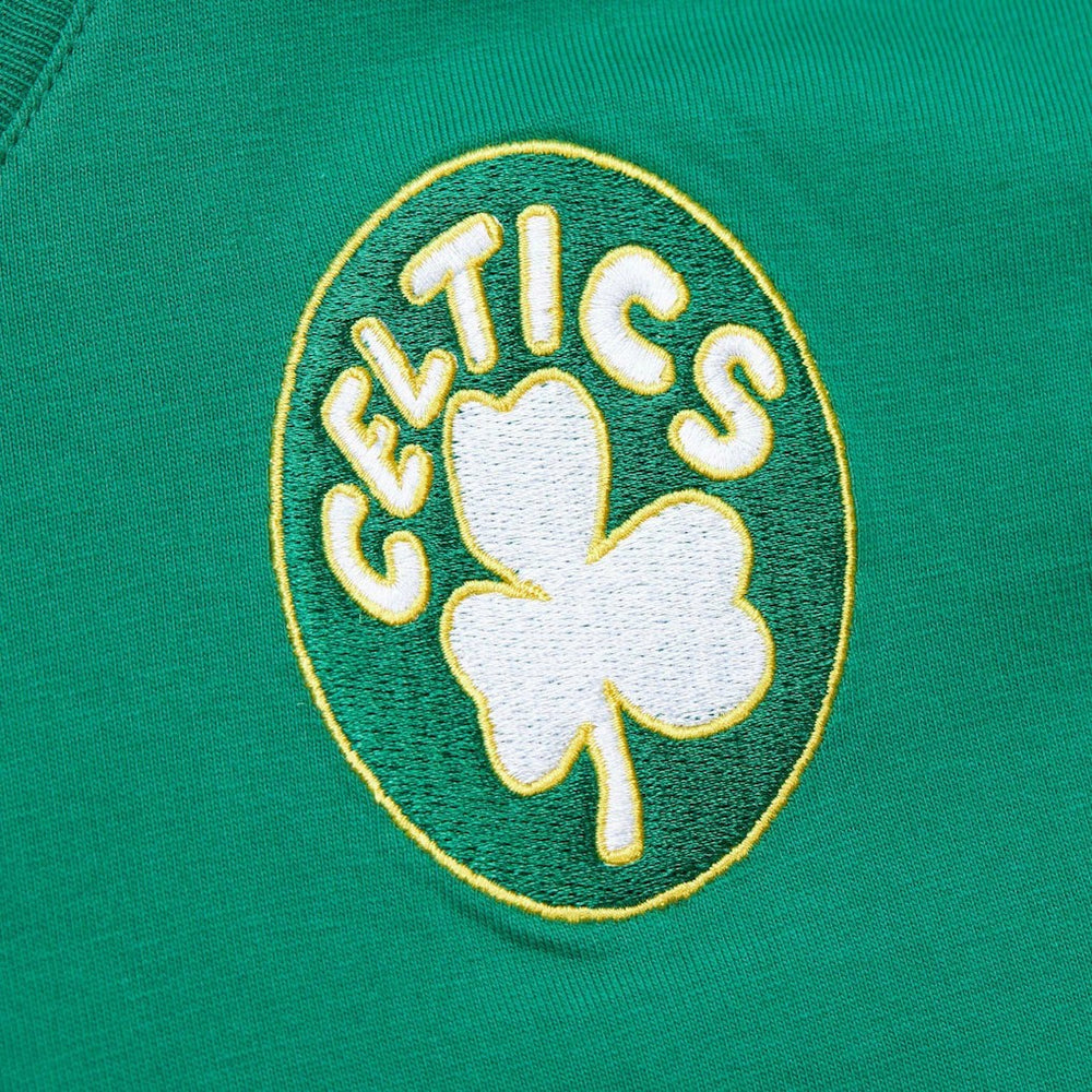 Boston Celtics Hardwood Classics Team OG 2.0 Premium Vintage Logo T-Shirt Kelly Green | Mitchell & Ness
