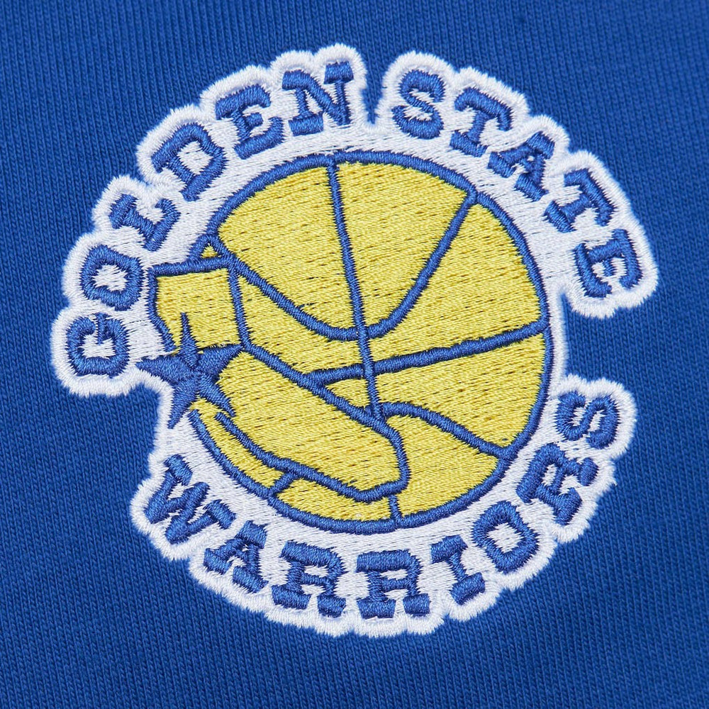 Golden State Warriors Hardwood Classics Team OG 2.0 Premium Vintage Logo T-Shirt for sale Royal | Mitchell & Ness US