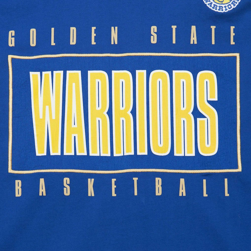 Golden State Warriors Hardwood Classics Team OG 2.0 Premium Vintage Logo T-Shirt for sale Royal | Mitchell & Ness US