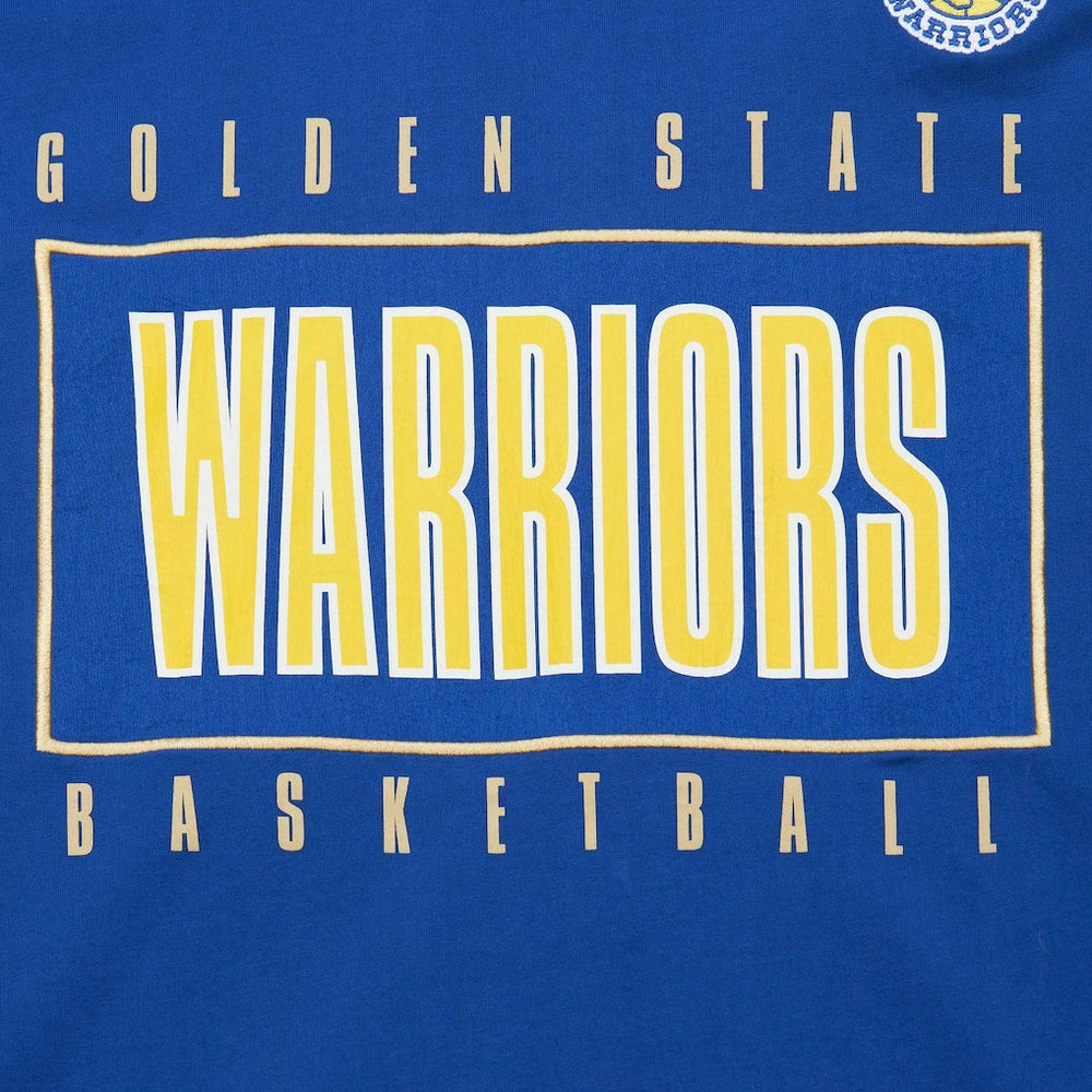 Golden State Warriors Hardwood Classics Team OG 2.0 Premium Vintage Logo T-Shirt for sale Royal | Mitchell & Ness US