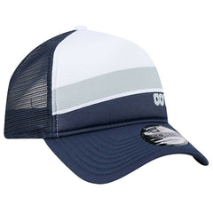 Dallas Cowboys New Era Sport Night Color Block 9FORTY A-Frame Trucker Adjustable Hat White/Navy