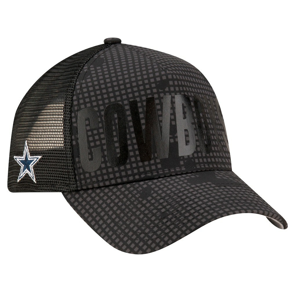Dallas Cowboys New Era Midnight Ink Tonal A-Frame 9FORTY Adjustable Hat Graphite