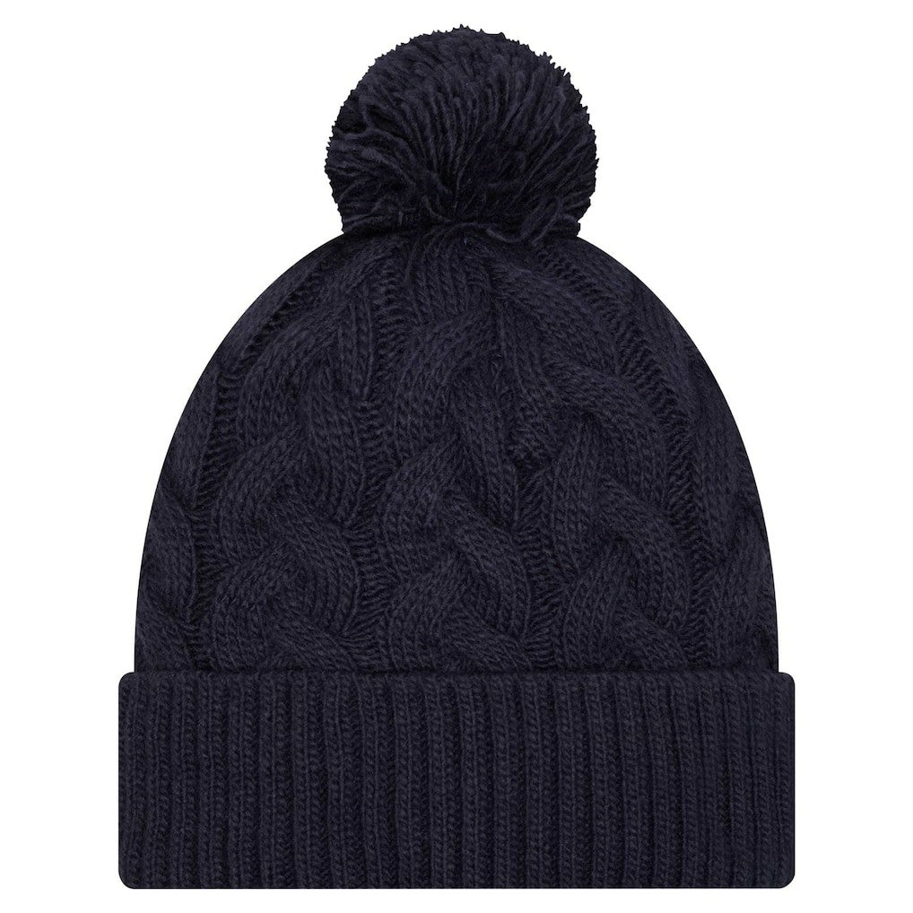 Dallas Cowboys New Era Women's Cable Knit Hat with Pom Navy