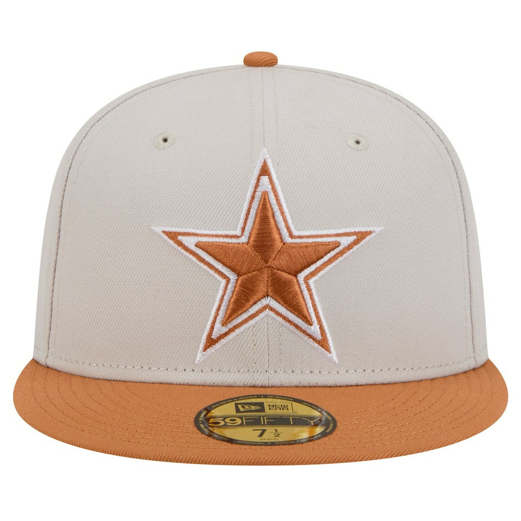 Dallas Cowboys New Era Two-Tone Color Pack 59FIFTY Fitted Hat Stone/Brown