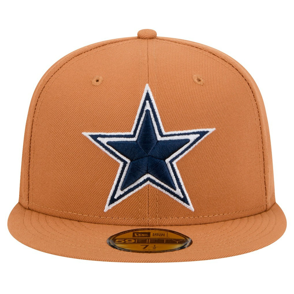 Dallas Cowboys New Era Color Pack Side Patch 59FIFTY Fitted Hat Brown