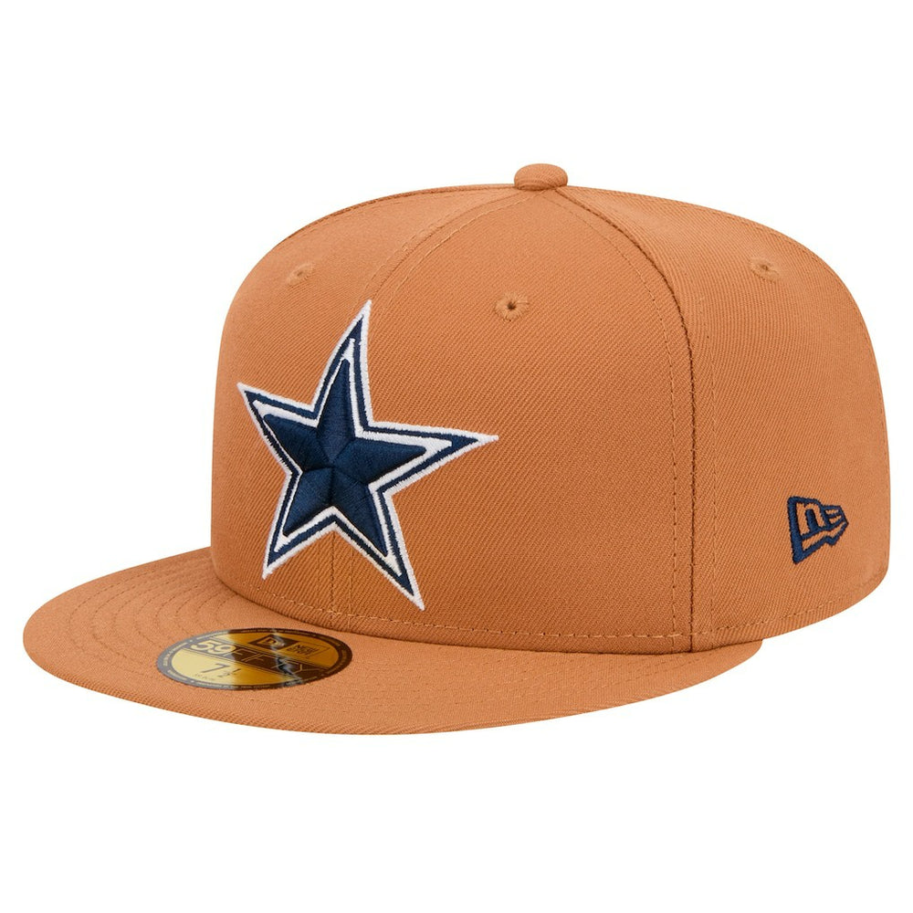 Dallas Cowboys New Era Color Pack Side Patch 59FIFTY Fitted Hat Brown