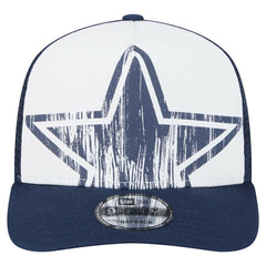 Dallas Cowboys New Era Youth Distressed 9FIFTY A-Frame Snapback Hat White/Navy