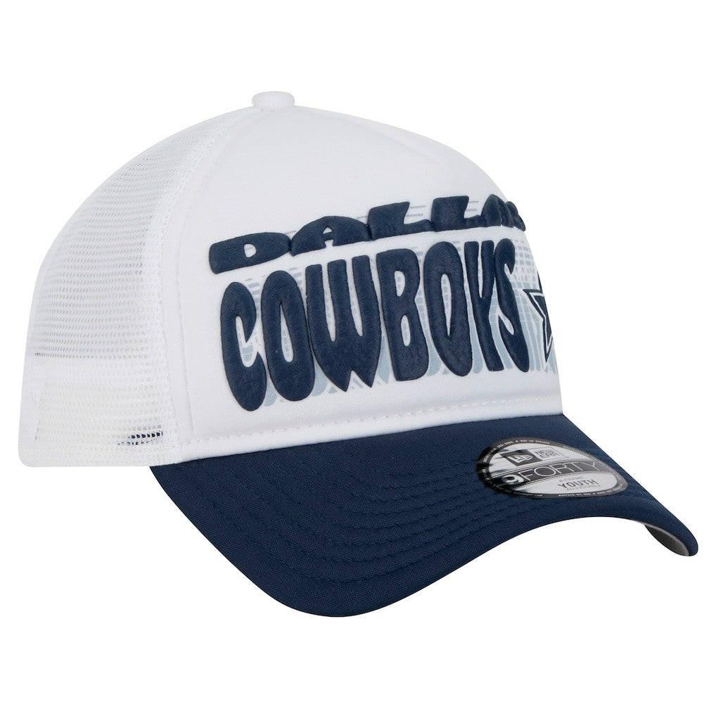 Dallas Cowboys New Era Preschool Team Printed A Frame 9FORTY Adjustable Hat White