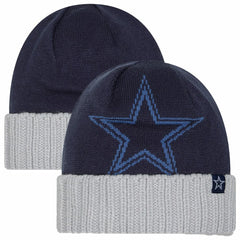 Dallas Cowboys New Era Youth Oversize Cuffed Knit Hat Navy