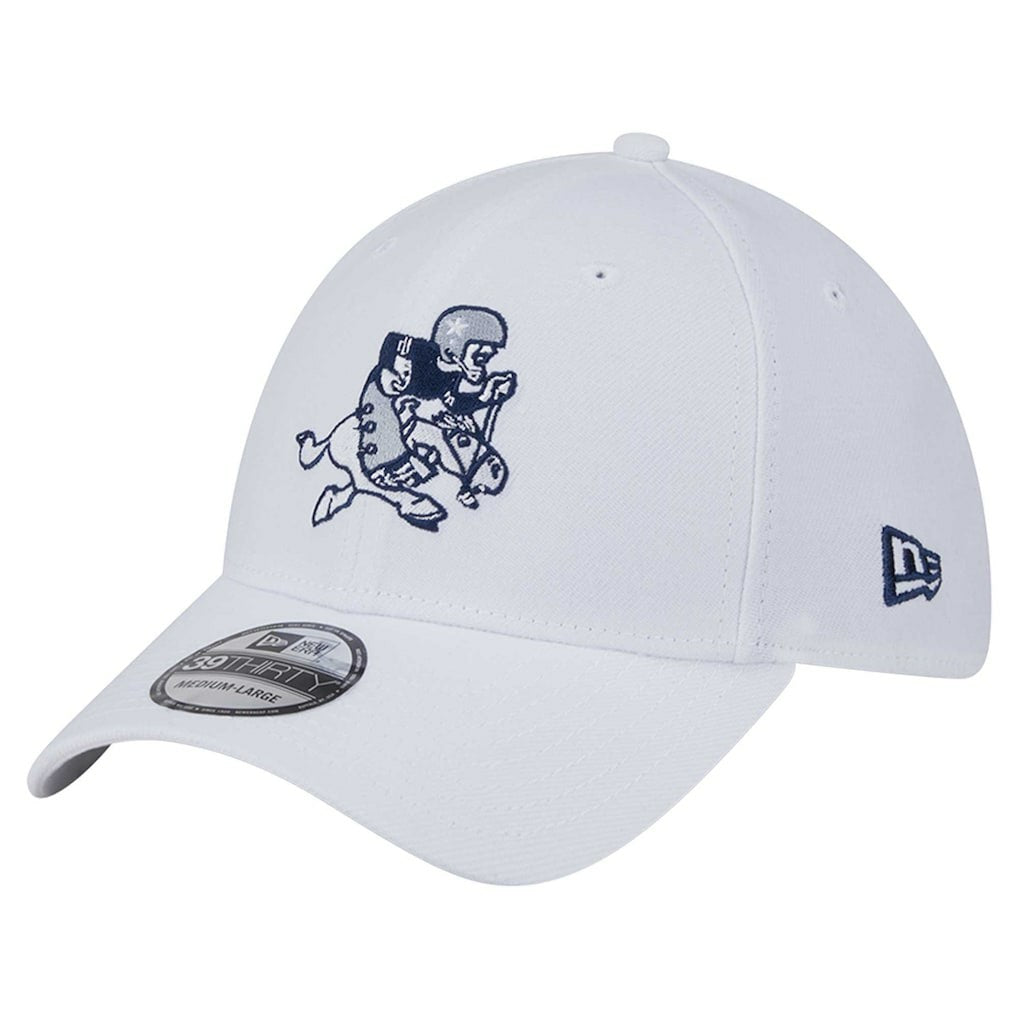 Dallas Cowboys New Era Throwback 39THIRTY Flex Hat White