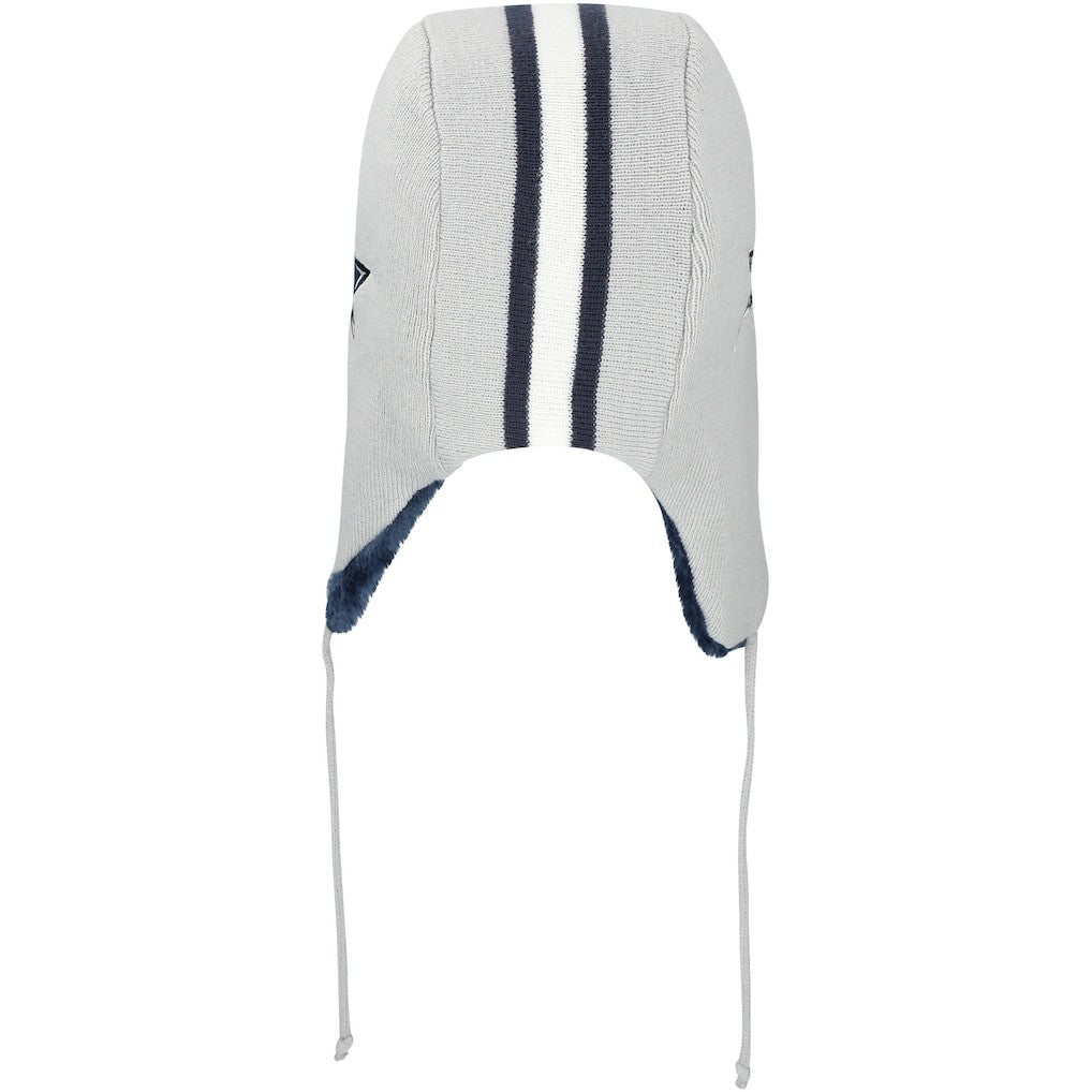 Dallas Cowboys New Era Helmet Head Trapper Knit Hat Gray