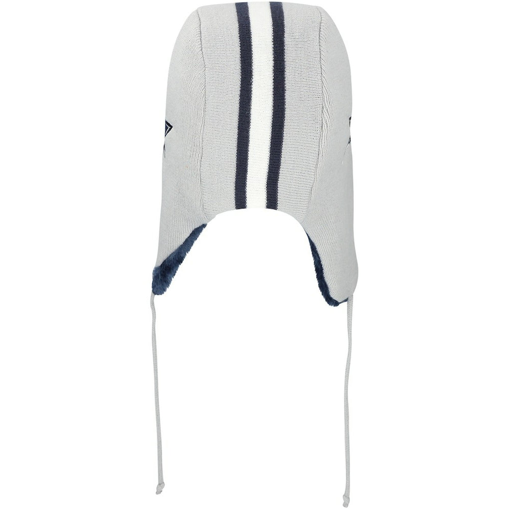 Dallas Cowboys New Era Helmet Head Trapper Knit Hat Gray