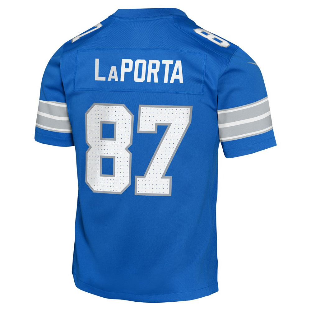 Nike Sam LaPorta Detroit Lions Youth Game Jersey Blue