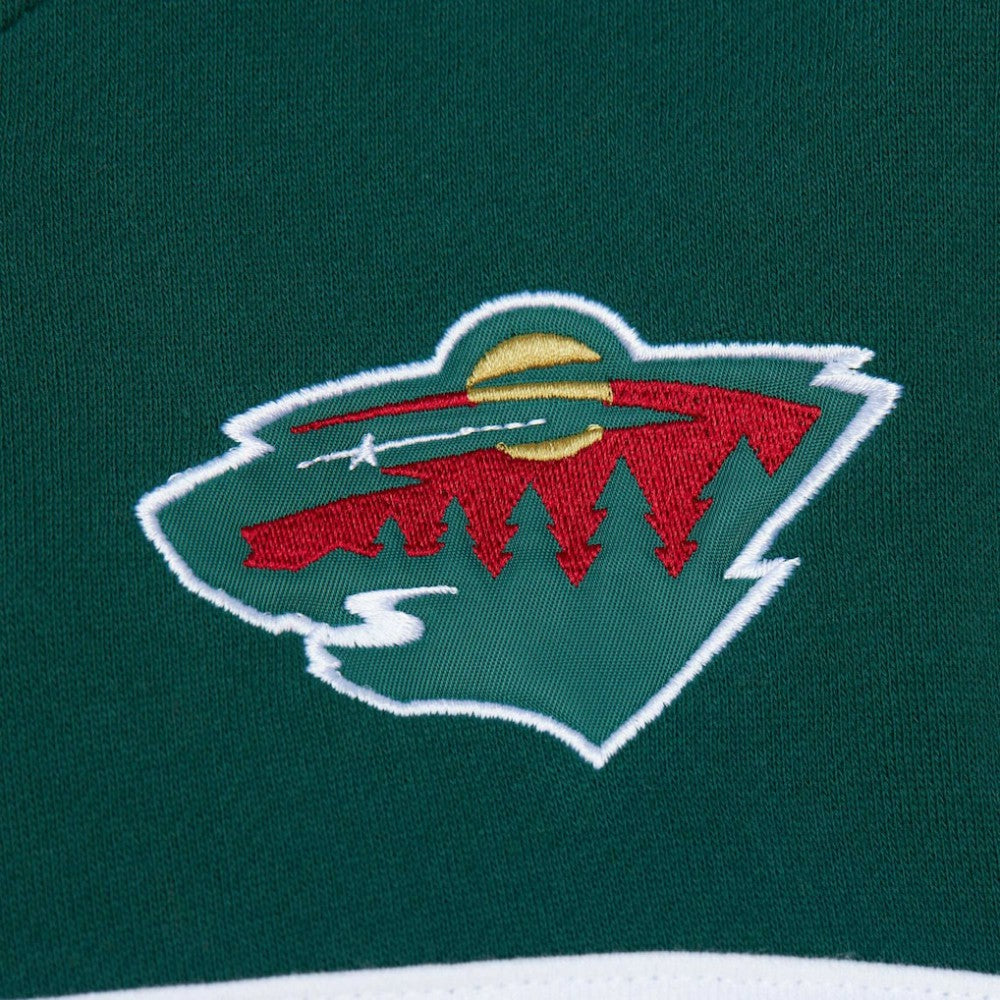 Minnesota Wild Mitchell & Ness Head Coach Pullover Hoodie - Cream/Green - NHL 201112905