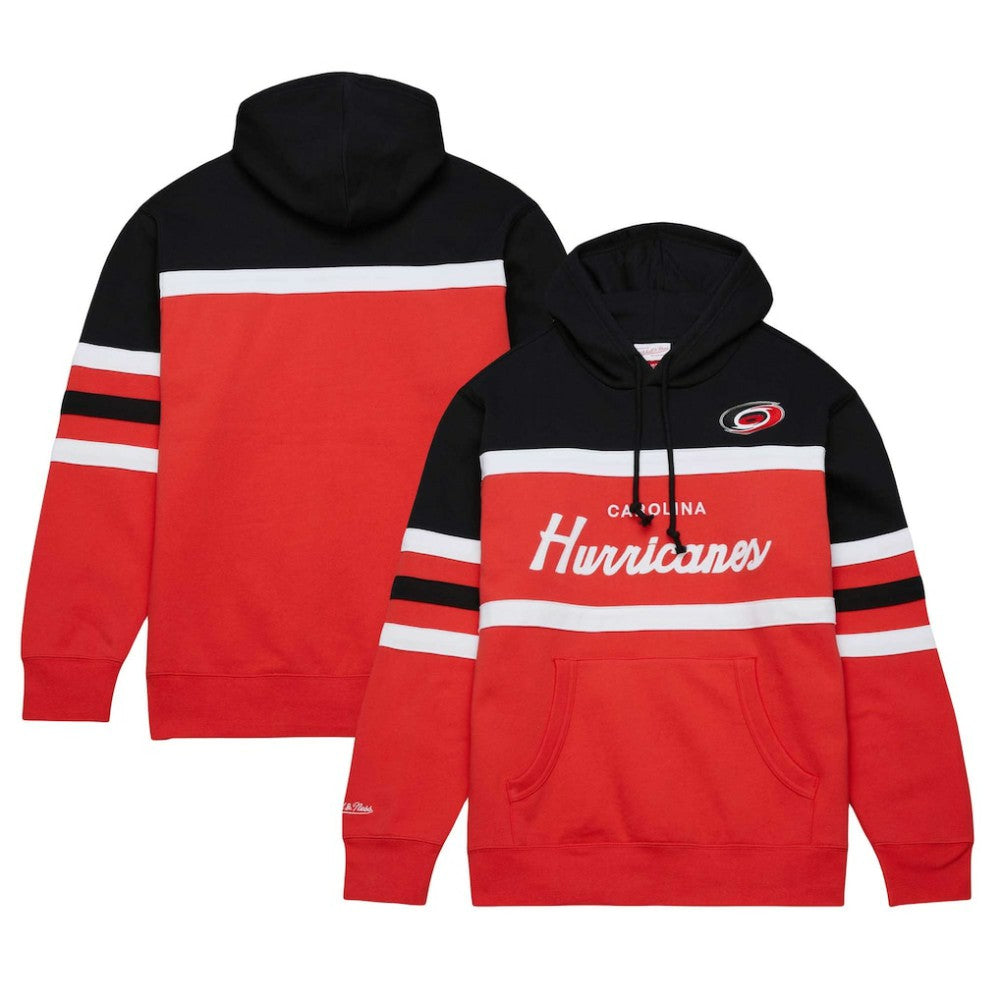 Carolina Hurricanes Mitchell & Ness Head Coach Pullover Hoodie - Red/Black - NHL 201112906