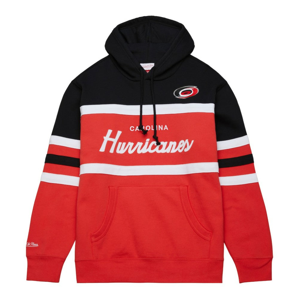Carolina Hurricanes Mitchell & Ness Head Coach Pullover Hoodie - Red/Black - NHL 201112906