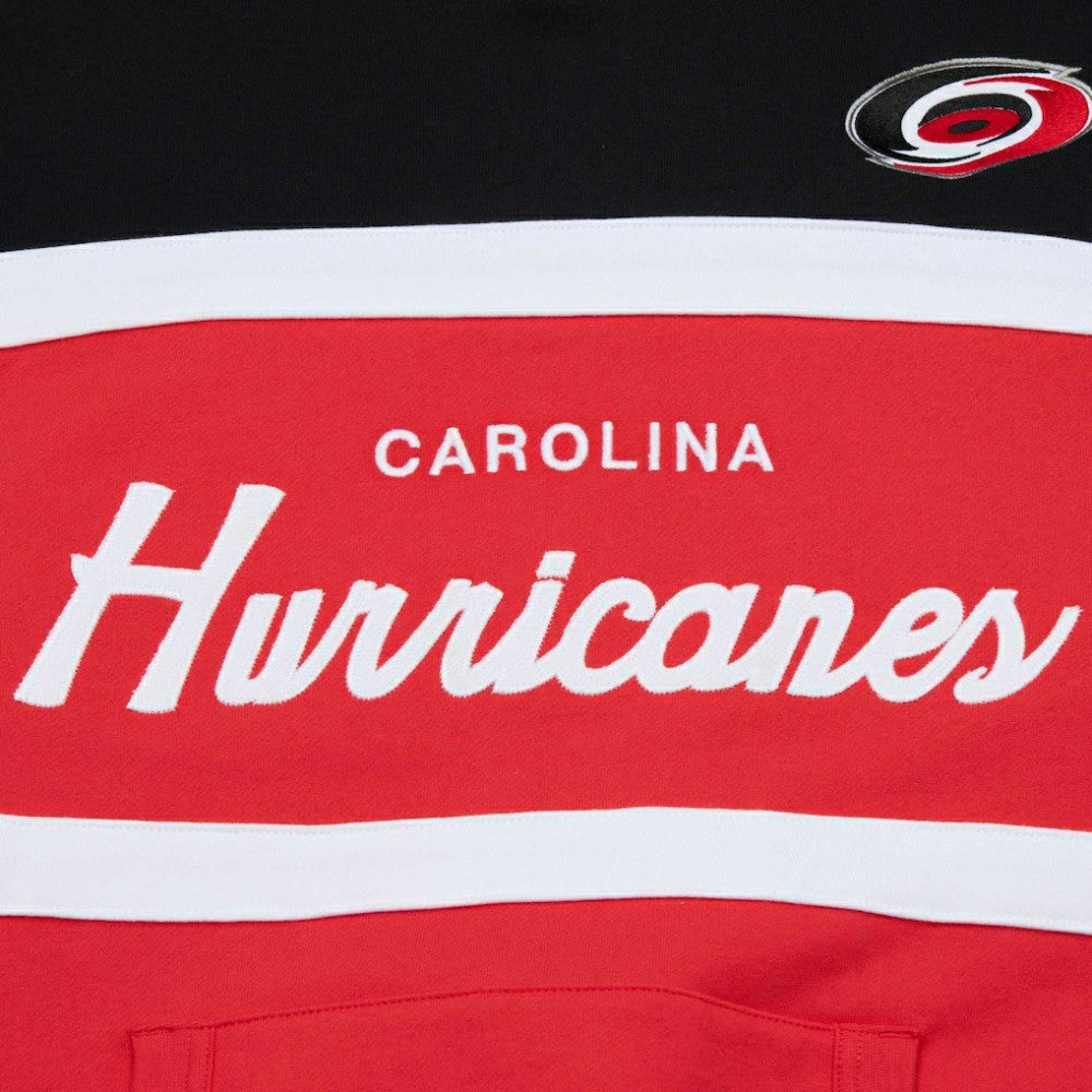 Carolina Hurricanes Mitchell & Ness Head Coach Pullover Hoodie - Red/Black - NHL 201112906