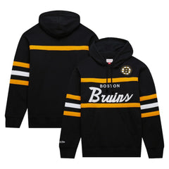 Boston Bruins Mitchell & Ness Head Coach Pullover Hoodie - Black - NHL 201112908