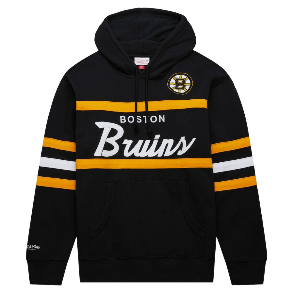 Boston Bruins Mitchell & Ness Head Coach Pullover Hoodie - Black - NHL 201112908
