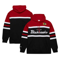 Chicago Blackhawks Mitchell & Ness Head Coach Pullover Hoodie - Black/Red - NHL 201112911
