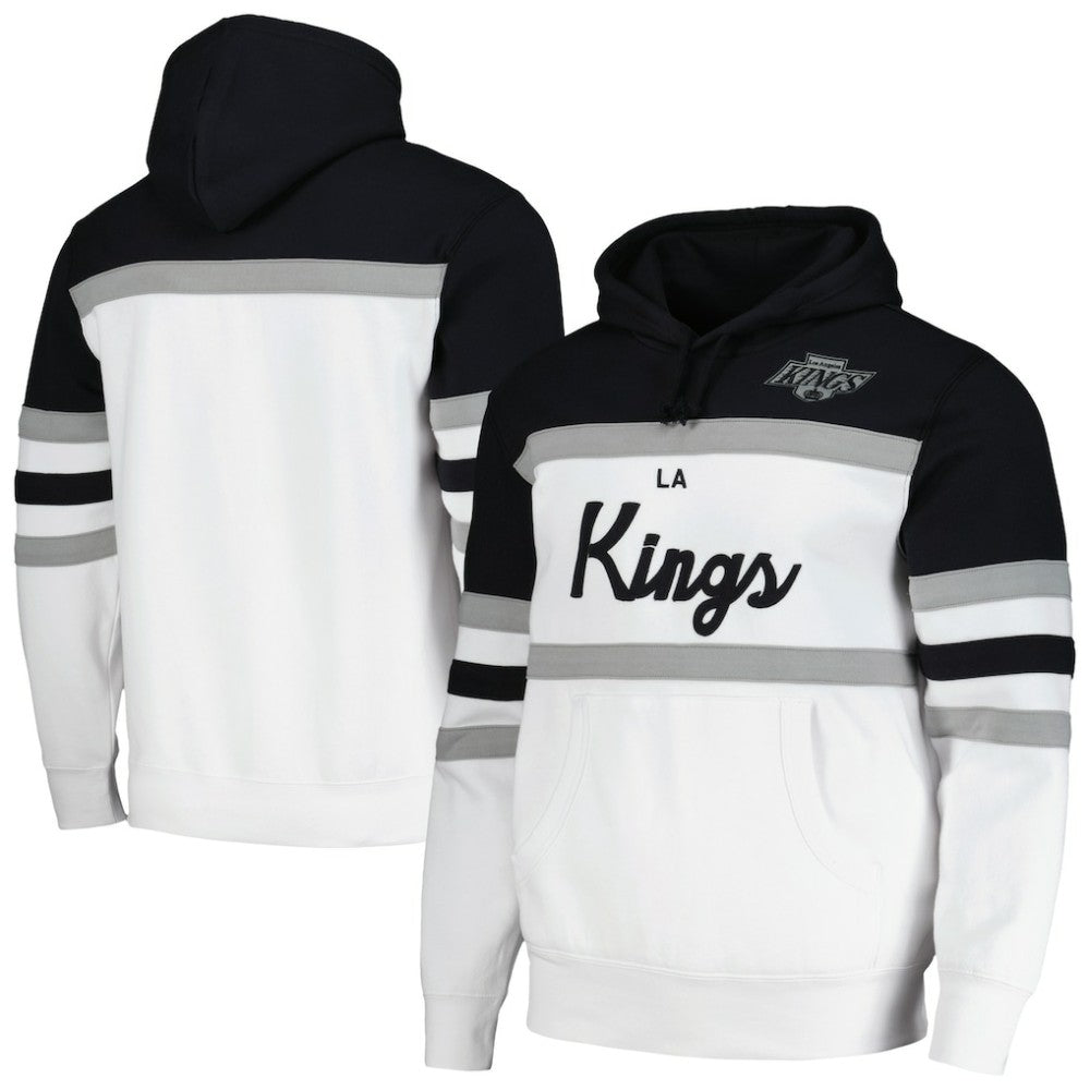 Los Angeles Kings Mitchell & Ness Head Coach Pullover Hoodie - White/Black - NHL 201112915