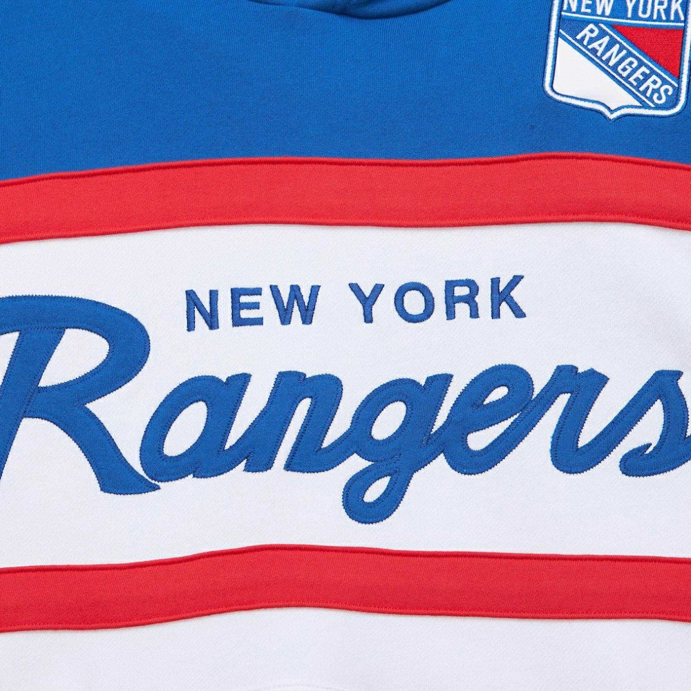 New York Rangers Mitchell & Ness Head Coach Pullover Hoodie - White/Blue - NHL 201112918