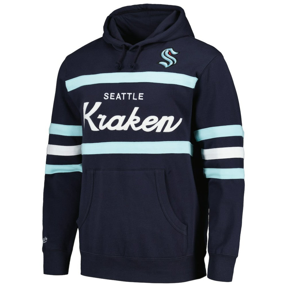 Seattle Kraken Mitchell & Ness Head Coach Pullover Hoodie - Deep Sea Blue - NHL 201112920