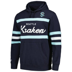 Seattle Kraken Mitchell & Ness Head Coach Pullover Hoodie - Deep Sea Blue - NHL 201112920