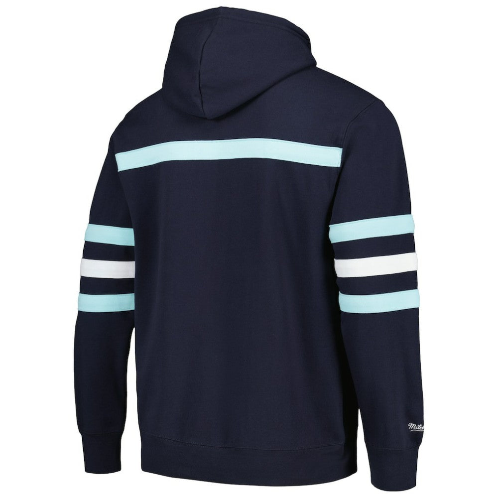 Seattle Kraken Mitchell & Ness Head Coach Pullover Hoodie - Deep Sea Blue - NHL 201112920