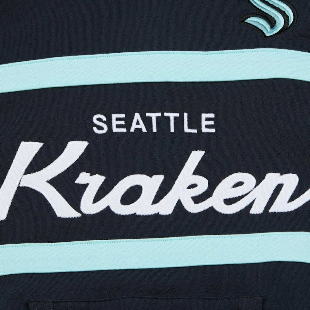 Seattle Kraken Mitchell & Ness Head Coach Pullover Hoodie - Deep Sea Blue - NHL 201112920