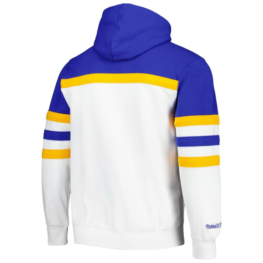 St. Louis Blues Mitchell & Ness Head Coach Pullover Hoodie - White/Blue - NHL 201112921