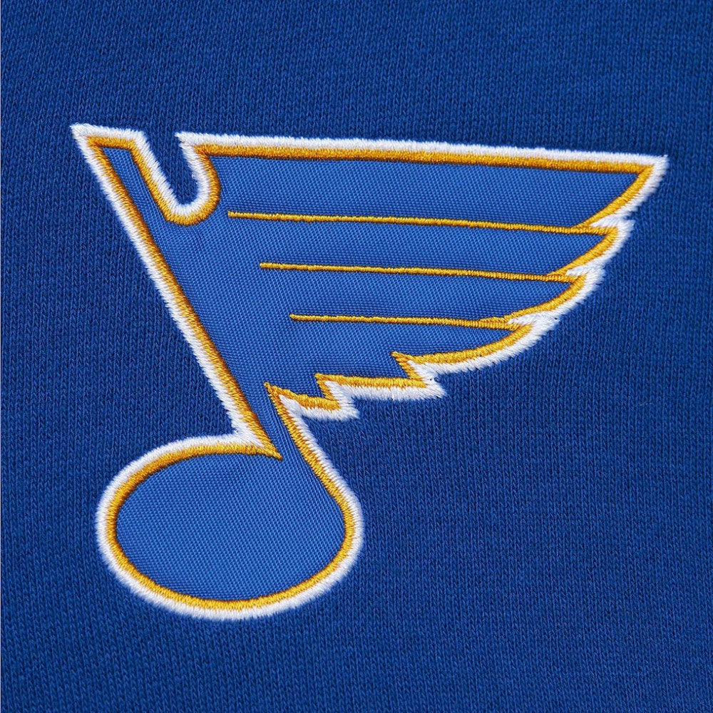 St. Louis Blues Mitchell & Ness Head Coach Pullover Hoodie - White/Blue - NHL 201112921