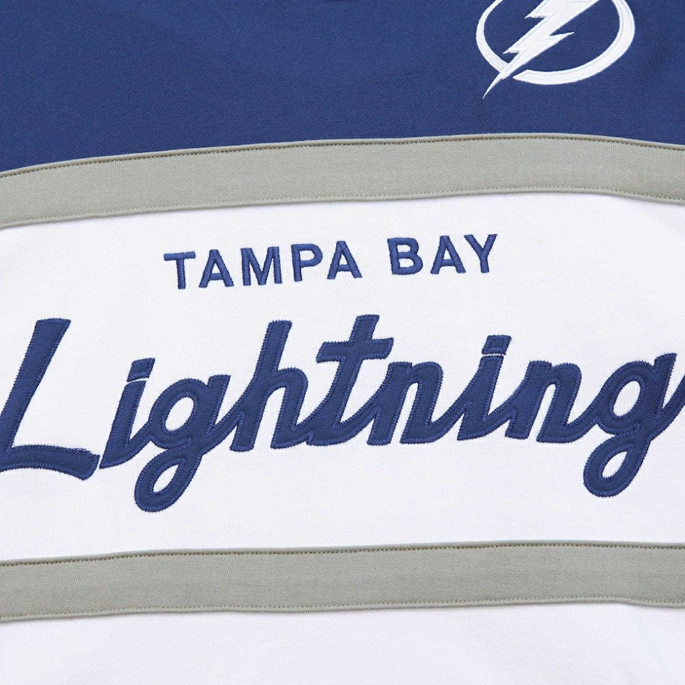 Tampa Bay Lightning Mitchell & Ness Head Coach Pullover Hoodie - White/Blue - NHL 201112922