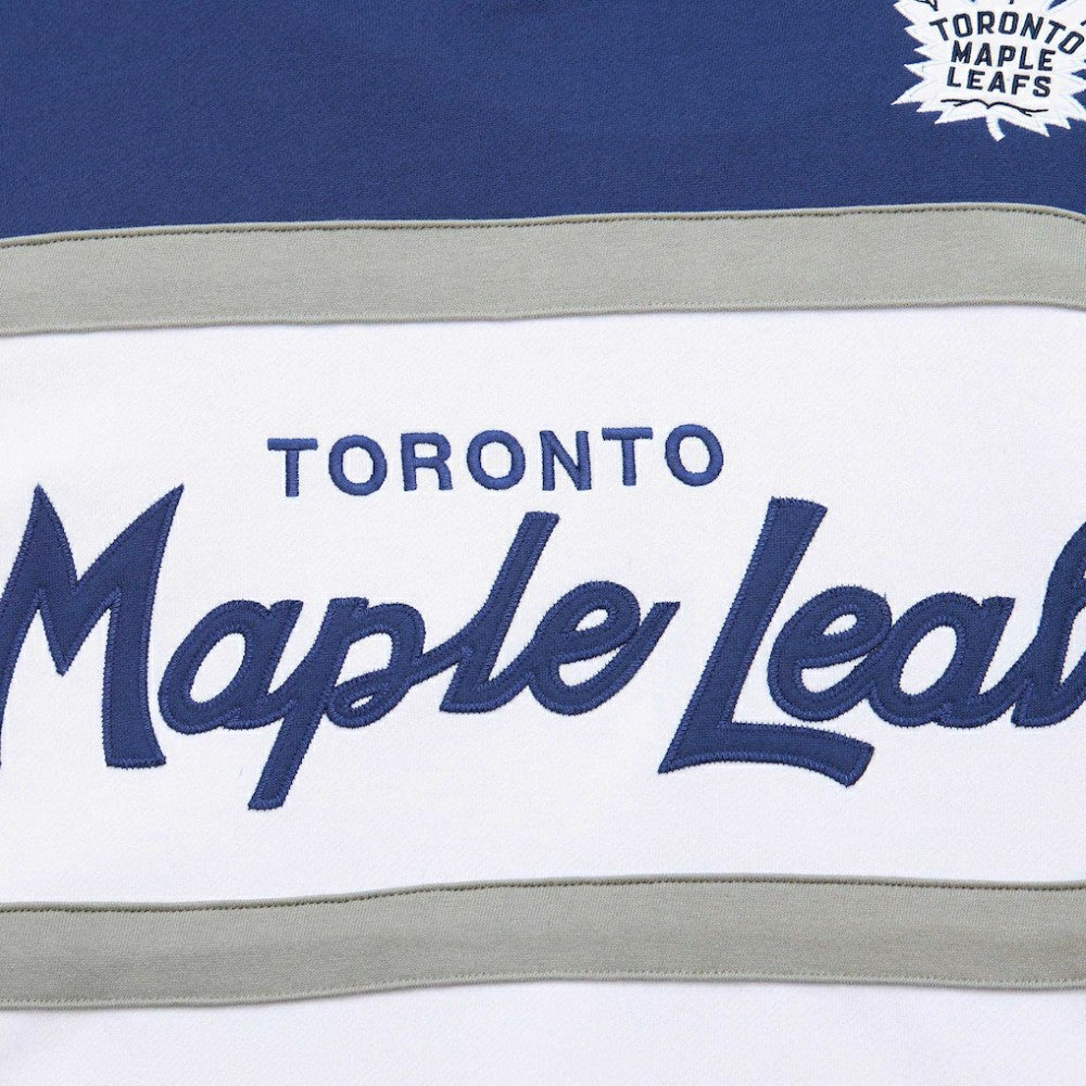 Toronto Maple Leafs Mitchell & Ness Head Coach Pullover Hoodie - White/Blue - NHL 201112923