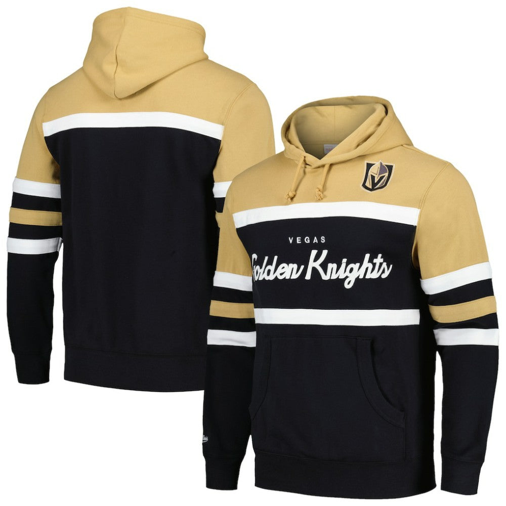 Vegas Golden Knights Mitchell & Ness Head Coach Pullover Hoodie - Black/Gold - NHL 201112924