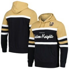 Vegas Golden Knights Mitchell & Ness Head Coach Pullover Hoodie - Black/Gold - NHL 201112924