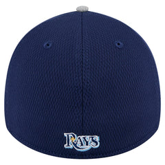 Tampa Bay Rays New Era Visor Trim 39THIRTY Flex Hat - Gray/Navy - New Era Discount