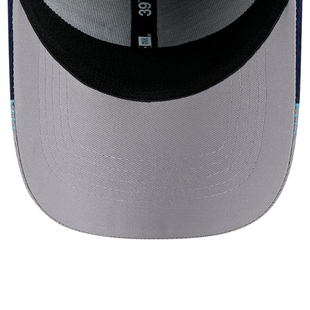 Tampa Bay Rays New Era Visor Trim 39THIRTY Flex Hat - Gray/Navy - New Era Discount