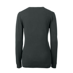 Atlanta Falcons Cutter & Buck Women's Throwback Logo Lakemont Tri-Blend V-Neck Pullover Sweater Heather Charcoal