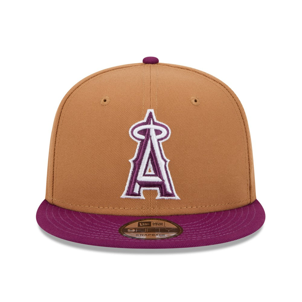 Los Angeles Angels New Era Color Pack Two-Tone 9FIFTY Snapback Hat - Brown/Purple - New Era Online