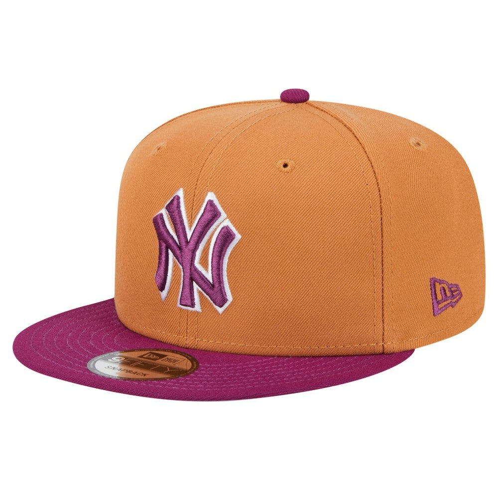 New York Yankees New Era Color Pack Two-Tone 9FIFTY Snapback Hat - Brown/Purple - New Era Online