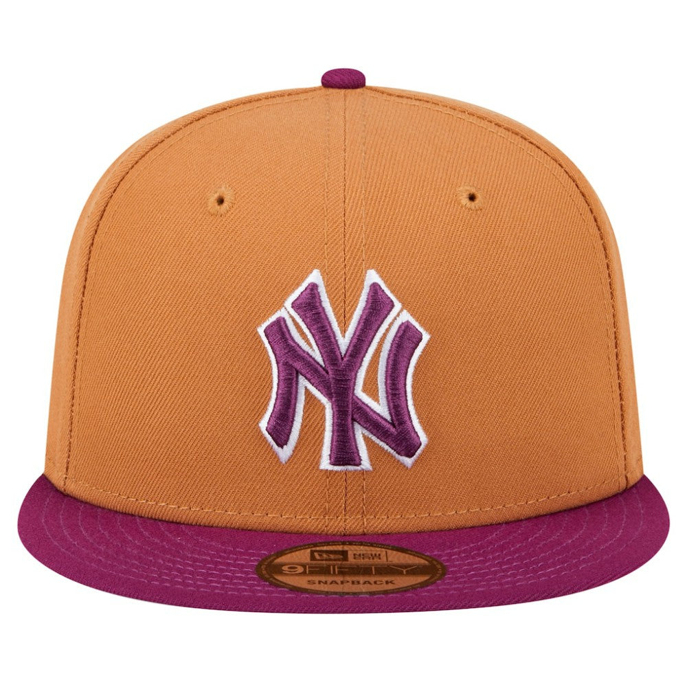 New York Yankees New Era Color Pack Two-Tone 9FIFTY Snapback Hat - Brown/Purple - New Era Online