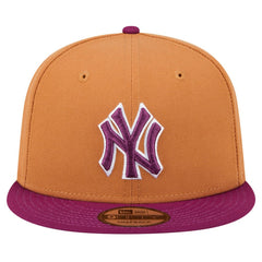 New York Yankees New Era Color Pack Two-Tone 9FIFTY Snapback Hat - Brown/Purple - New Era Online