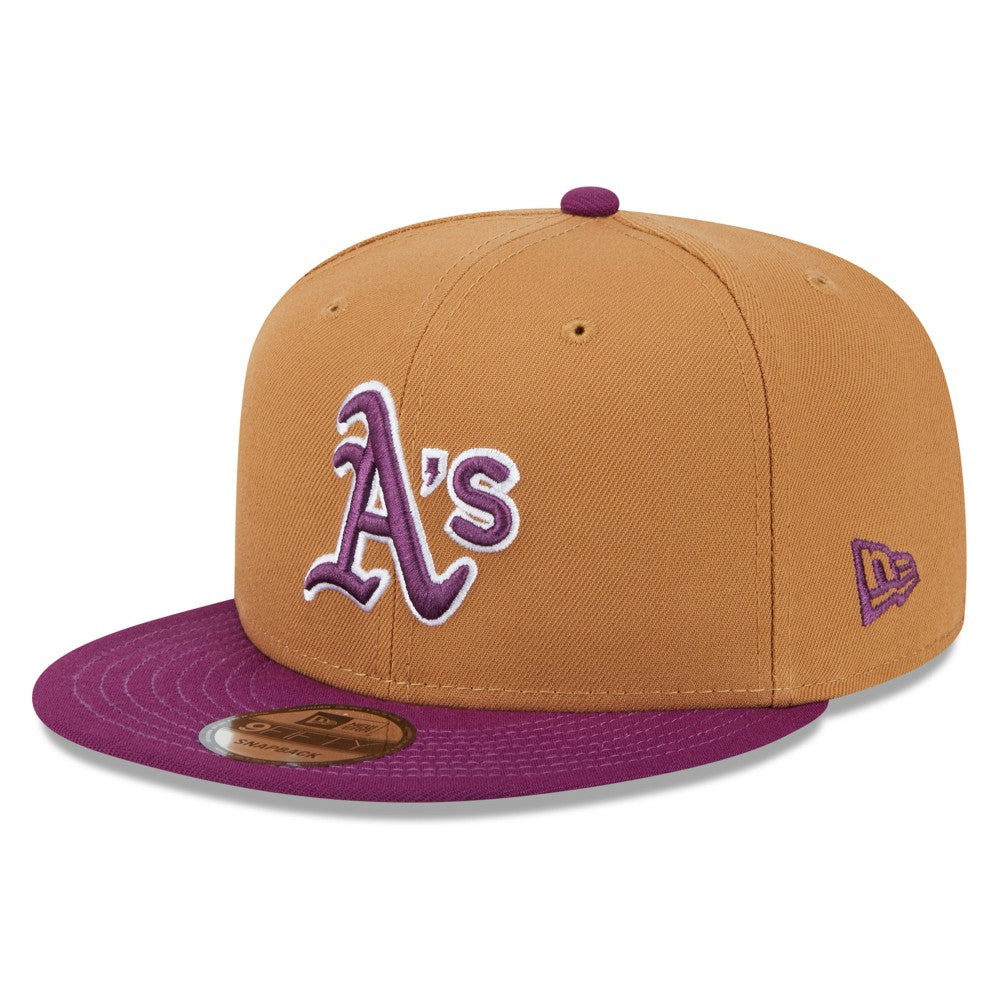 Athletics New Era Color Pack Two-Tone 9FIFTY Snapback Hat - Brown/Purple - New Era Discount