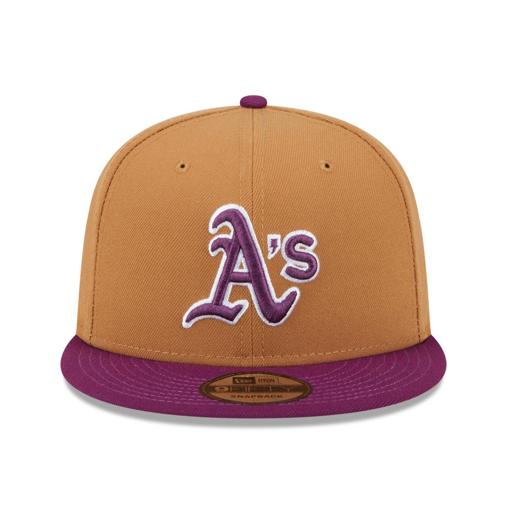 Athletics New Era Color Pack Two-Tone 9FIFTY Snapback Hat - Brown/Purple - New Era Discount